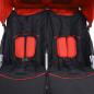 Preview: Zwillingskinderwagen Stahl Rot und Schwarz