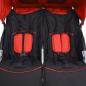 Preview: Zwillingskinderwagen Stahl Rot und Schwarz