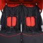 Preview: Zwillingskinderwagen Stahl Rot und Schwarz