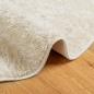 Preview: Teppich ISTAN Hochflor Glänzend Creme Ø 80 cm