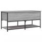 Preview: Sitzbank mit Stauraum Grau Sonoma 100x42,5x47 cm Holzwerkstoff