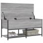 Preview: Sitzbank mit Stauraum Grau Sonoma 100x42,5x47 cm Holzwerkstoff