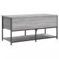 Preview: Sitzbank mit Stauraum Grau Sonoma 100x42,5x47 cm Holzwerkstoff