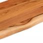 Preview: Wandregal 70x20x2,5 cm Rechteckig Massivholz Akazie Baumkante