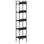 Preview: Bücherregal 5 Böden Schwarz 35x30x174 cm Holzwerkstoff