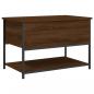 Preview: Sitzbank mit Stauraum Braun Eiche 70x42,5x47 cm Holzwerkstoff