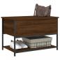 Preview: Sitzbank mit Stauraum Braun Eiche 70x42,5x47 cm Holzwerkstoff