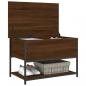 Preview: Sitzbank mit Stauraum Braun Eiche 70x42,5x47 cm Holzwerkstoff