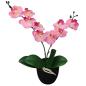 Preview: Künstliche Orchidee mit Topf 30 cm Rosa