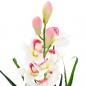 Preview: Künstliche Cymbidium Orchideenpflanze mit Topf 100 cm Grün