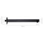 Preview: Duscharm Quadratisch Edelstahl 201 Schwarz 40 cm
