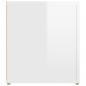 Preview: TV-Schrank Hochglanz-Weiß 80x31,5x36 cm Holzwerkstoff