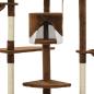 Preview: Katzen-Kratzbaum mit Sisal-Kratzsäulen 203 cm Braun und Weiß