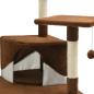 Preview: Katzen-Kratzbaum mit Sisal-Kratzsäulen 203 cm Braun und Weiß