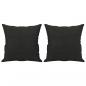 Preview: 2-Sitzer-Sofa mit Zierkissen Schwarz 120 cm Stoff