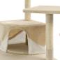 Preview: Katzen-Kratzbaum Sisal 203 cm Beige und Weiß