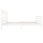 Preview: Massivholzbett Weiß 100x200 cm