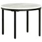 Preview: Couchtisch Weiß und Schwarz Ø50 cm Echter Marmor 