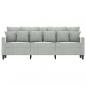Preview: 3-Sitzer-Sofa Hellgrau 180 cm Samt