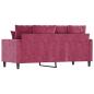 Preview: 2-Sitzer-Sofa Weinrot 140 cm Samt