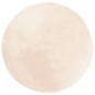 Preview: Teppich HUARTE Kurzflor Weich und Waschbar Beige Ø 120 cm