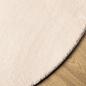 Preview: Teppich HUARTE Kurzflor Weich und Waschbar Beige Ø 120 cm