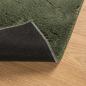 Preview: Teppich HUARTE Kurzflor Weich und Waschbar Waldgrün 160x160 cm