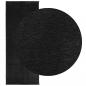 Preview: Teppich HUARTE Kurzflor Weich und Waschbar Schwarz 80x200 cm