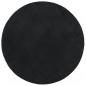 Preview: Teppich HUARTE Kurzflor Weich und Waschbar Schwarz Ø 160 cm