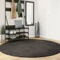 Preview: ARDEBO.de - Teppich ISTAN Hochflor Glänzend Anthrazit Ø 200 cm