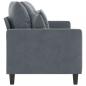 Preview: 3-Sitzer-Sofa Dunkelgrau 180 cm Samt