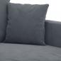 Preview: 3-Sitzer-Sofa Dunkelgrau 180 cm Samt