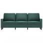 Preview: 3-Sitzer-Sofa Dunkelgrün 180 cm Samt