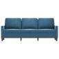 Preview: 3-Sitzer-Sofa Blau 180 cm Samt