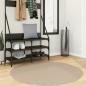 Preview: ARDEBO.de - Teppich HUARTE Kurzflor Weich und Waschbar Sandfarben Ø 120 cm