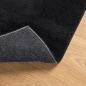 Preview: Teppich HUARTE Kurzflor Weich und Waschbar Schwarz 140x200 cm