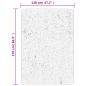Preview: Teppich HUARTE Kurzflor Weich und Waschbar Beige 120x170 cm