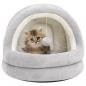 Preview: ARDEBO.de - Katzenbett 40x40x35 cm Grau und Creme