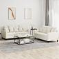 Preview: ARDEBO.de - 2-tlg. Sofagarnitur mit Kissen Creme Samt