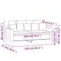 Preview: 2-Sitzer-Sofa Hellgrau 140 cm Samt