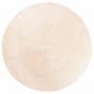 Preview: Teppich HUARTE Kurzflor Weich und Waschbar Beige Ø 160 cm