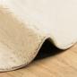 Preview: Teppich HUARTE Kurzflor Weich und Waschbar Creme Ø 100 cm