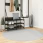 Preview: ARDEBO.de - Teppich HUARTE Kurzflor Weich und Waschbar Grau Ø 160 cm