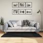 Preview: ARDEBO.de - Teppich HUARTE Kurzflor Weich und Waschbar Schwarz 80x150 cm