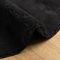 Preview: Teppich HUARTE Kurzflor Weich und Waschbar Schwarz Ø 100 cm