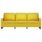 Preview: 3-Sitzer-Sofa Gelb 180 cm Samt