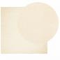 Preview: Teppich HUARTE Kurzflor Weich und Waschbar Creme 120x120 cm