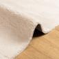 Preview: Teppich HUARTE Kurzflor Weich und Waschbar Beige 160x160 cm