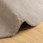 Preview: Teppich HUARTE Kurzflor Weich und Waschbar Sandfarben Ø 160 cm