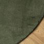 Preview: Teppich HUARTE Kurzflor Weich und Waschbar Waldgrün Ø 120 cm